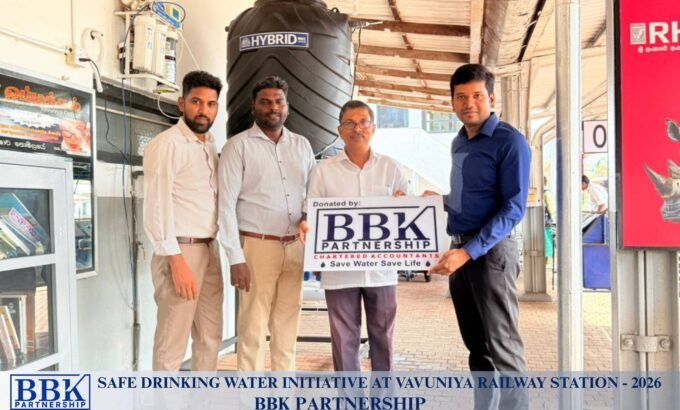 BBK PARTNERSHIP – 2026 NEW RO WATER FILTRATION SYSTEM INSTALLED AT VAVUNIYA RAILWAY STATION (1,000 LITERS PER DAY CAPACITY) - 001